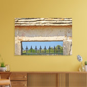 Tor und Schlüsselstein, mit Montrachet geschnitzt, Leinwanddruck (Insitu (Wohnzimmer))