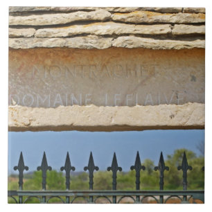 Tor und Schlussstein mit Montrachet verziert, Fliese
