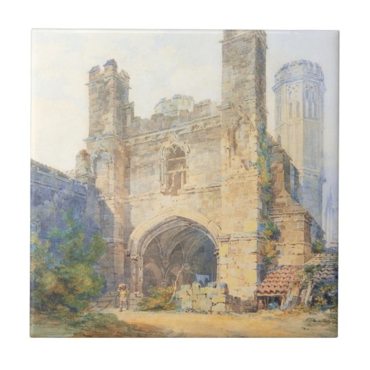 Tor von St. Augustine, Canterbury Fliese (Vorderseite)