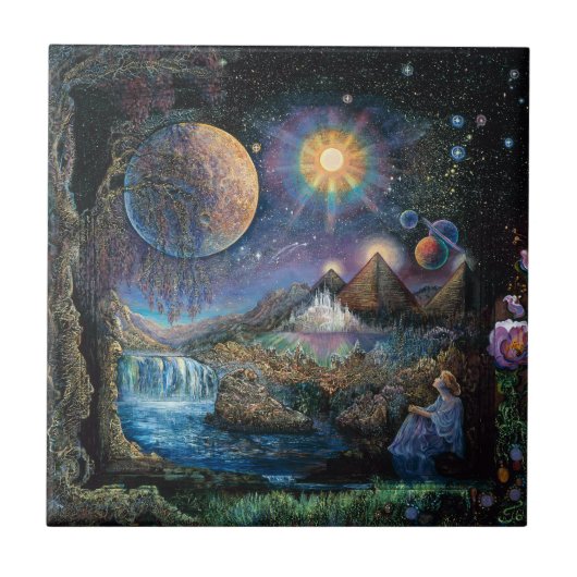 Tor zu den Sternen 6x6 Keramik Tile Fliese (Vorderseite)