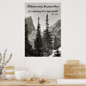 Tor zu einer neuen Welt im Gebirge Poster (Küche)