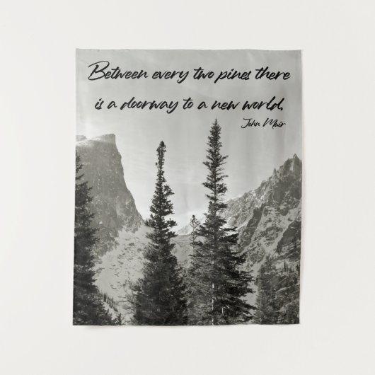 Tor zu einer neuen Welt im Gebirge Wandteppich (Vorderseite)