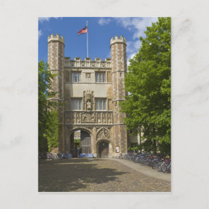 Tor zu Trinity College und Reihen von Fahrrädern, Postkarte
