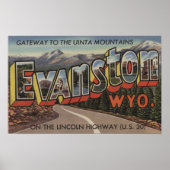 Tor zum Uinta-Gebirge - Evanston, WY Poster (Vorne)