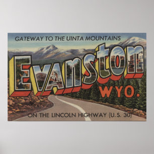 Tor zum Uinta-Gebirge - Evanston, WY Poster