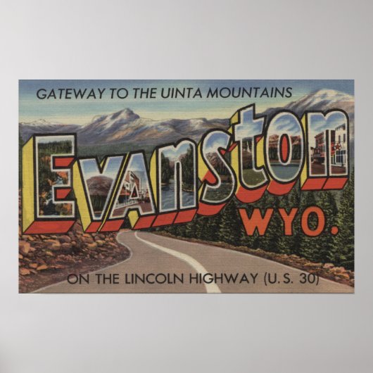 Tor zum Uinta-Gebirge - Evanston, WY Poster (Vorne)