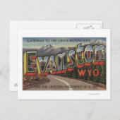 Tor zum Uinta-Gebirge - Evanston, WY Postkarte (Vorne/Hinten)