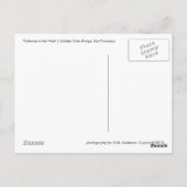 Tor zum Westen, B&W Postkarte (Rückseite)