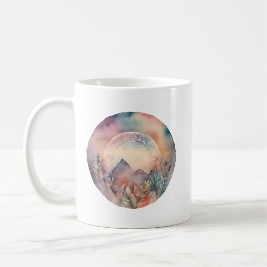 Tor zur Stille: Berge und Wälder Kaffeetasse (Links)