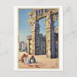 Tor zur Stupa von Sanchi, Hiroshi Yoshida Postkarte