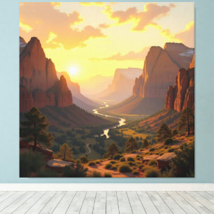 Tor zur Tiefe – Die geheimnisvolle Schlucht Leinwanddruck