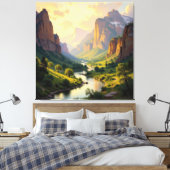 Tor zur Tiefe – Die geheimnisvolle Schlucht Leinwanddruck (Insitu (Schlafzimmer))