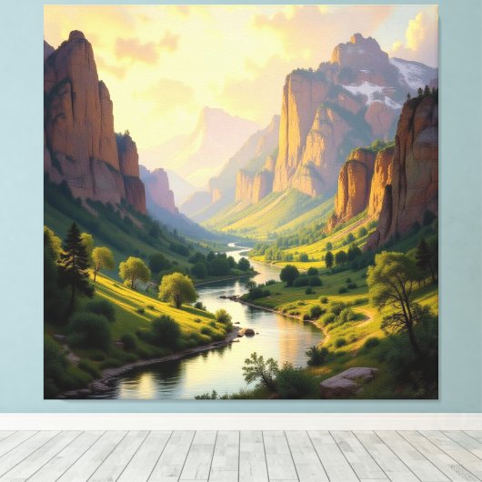 Tor zur Tiefe – Die geheimnisvolle Schlucht Leinwanddruck (Insitu (Holzboden))