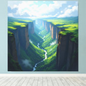 Tor zur Tiefe – Die geheimnisvolle Schlucht Leinwanddruck (Insitu (Holzboden))