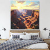 Tor zur Tiefe – Die geheimnisvolle Schlucht Leinwanddruck (Insitu (Schlafzimmer))