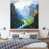 Tor zur Tiefe – Die geheimnisvolle Schlucht Leinwanddruck (Insitu (Schlafzimmer))