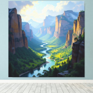 Tor zur Tiefe – Die geheimnisvolle Schlucht Leinwanddruck