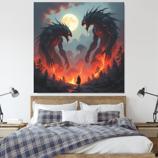 Tor zur Unterwelt – Reich der Schatten Leinwanddruck (Insitu (Schlafzimmer))