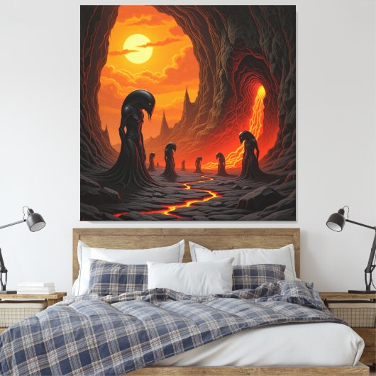 Tor zur Unterwelt – Reich der Schatten Leinwanddruck (Insitu (Schlafzimmer))