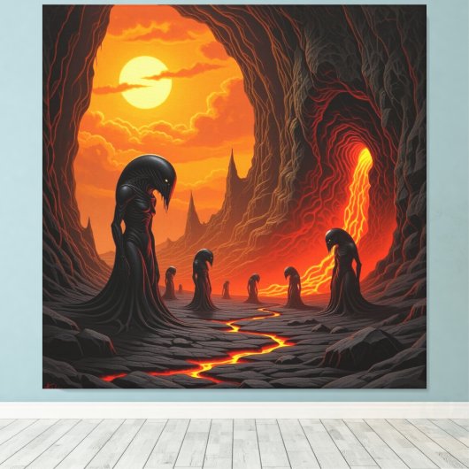 Tor zur Unterwelt – Reich der Schatten Leinwanddruck (Insitu (Holzboden))