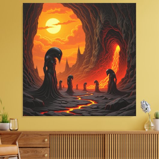 Tor zur Unterwelt – Reich der Schatten Leinwanddruck (Insitu (Wohnzimmer))