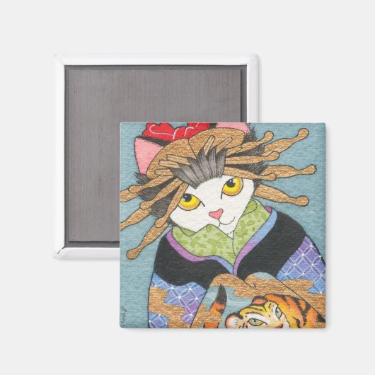 Tora Oiran Magnet (Vorderseite/Rückseite)