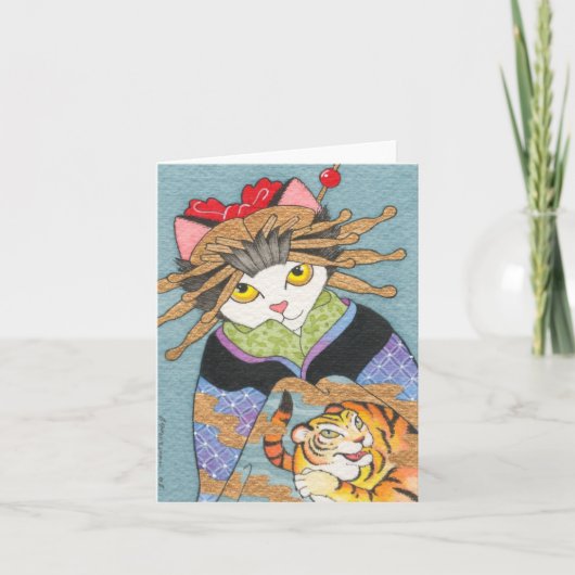 Tora Oiran Notecard Karte (Vorderseite)