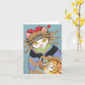 Tora Oiran Notecard Karte (Gelbe Blume)
