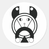 Tora Tiger Geometric Zodiac Runder Aufkleber (Vorderseite)