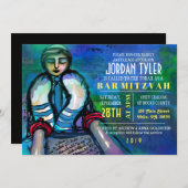 TORAH Bar Bat Mitzvah Einladung (Vorne/Hinten)