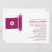 Torah Bat Mitzvah Einladung (Vorne/Hinten)