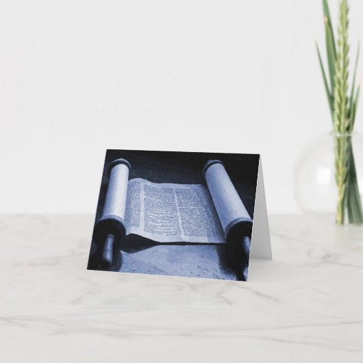 Torah Blue Dankeschön Card Dankeskarte (Vorderseite)