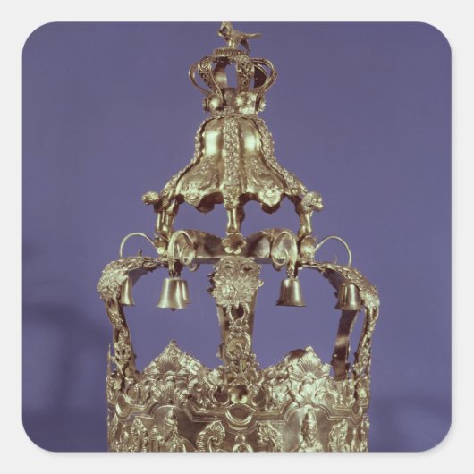 Torah Krone Quadratischer Aufkleber (Vorderseite)