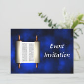 Torah Light Bar Mitzvah Einladung (Stehend Vorderseite)