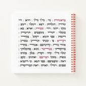 Torah Parshiot Parshas Weekly Readings in Hebräisc Notizblock (Rückseite)