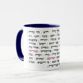 Torah Parshiot Parshas Weekly Readings in Hebräisc Tasse (Vorderseite Links)