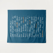 Torah Parshiot Parshas Weekly Readings in Hebräisc Wandteppich (Vorderseite (Horizontal))