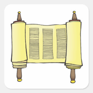 Torah Quadratischer Aufkleber