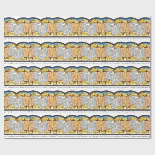 Torah Rolle Geschenkpapier (Flach)