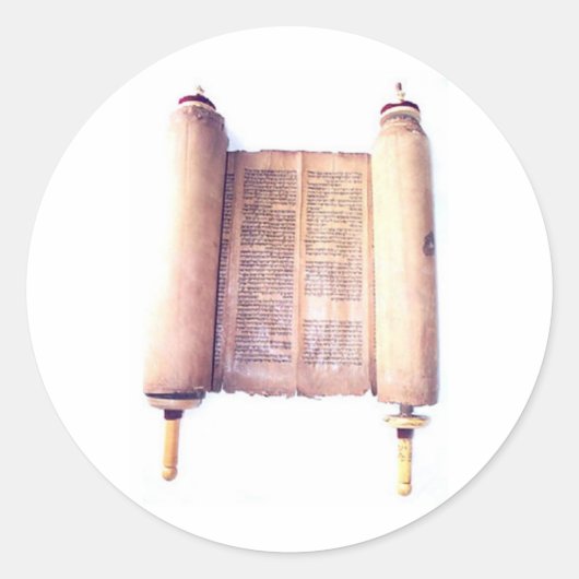 TORAH RUNDER AUFKLEBER (Vorderseite)