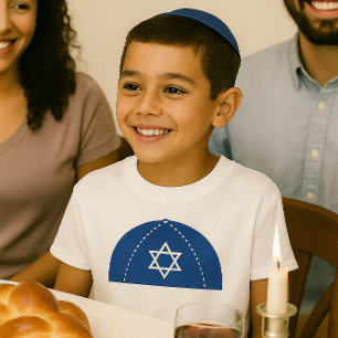Torah Scholar Blue Kippah & Star von David T-Shirt