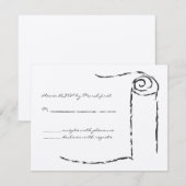 Torah Scroll Bar Mitzvah UAWG RSVP Karte (Vorne/Hinten)