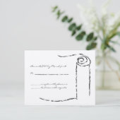 Torah Scroll Bar Mitzvah UAWG RSVP Karte (Stehend Vorderseite)