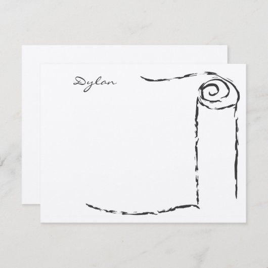 Torah Scroll Bar Mitzvah Vielen Dank Mitteilungskarte (Vorne/Hinten)