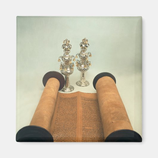 Torah Scroll mit Silver Crown Finalspiel Magnet (Vorne)
