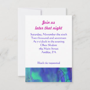 Torah Watercolor Bar Mitzvah Einladung Party Card