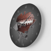 Torball-Dunkle Wall-Uhr Große Wanduhr (Winkel)