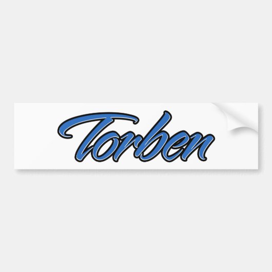 Torben Name blue Aufkleber Sticker Autoaufkleber (Vorne)