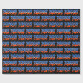 Torben Vorname Name Graffiti blue orange Geschenkpapier (Flach)