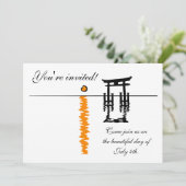 Torbogen-Hochzeits-Einladung Einladung (Stehend Vorderseite)